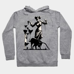 Floating Witch Spell Casting Grafitti Hoodie